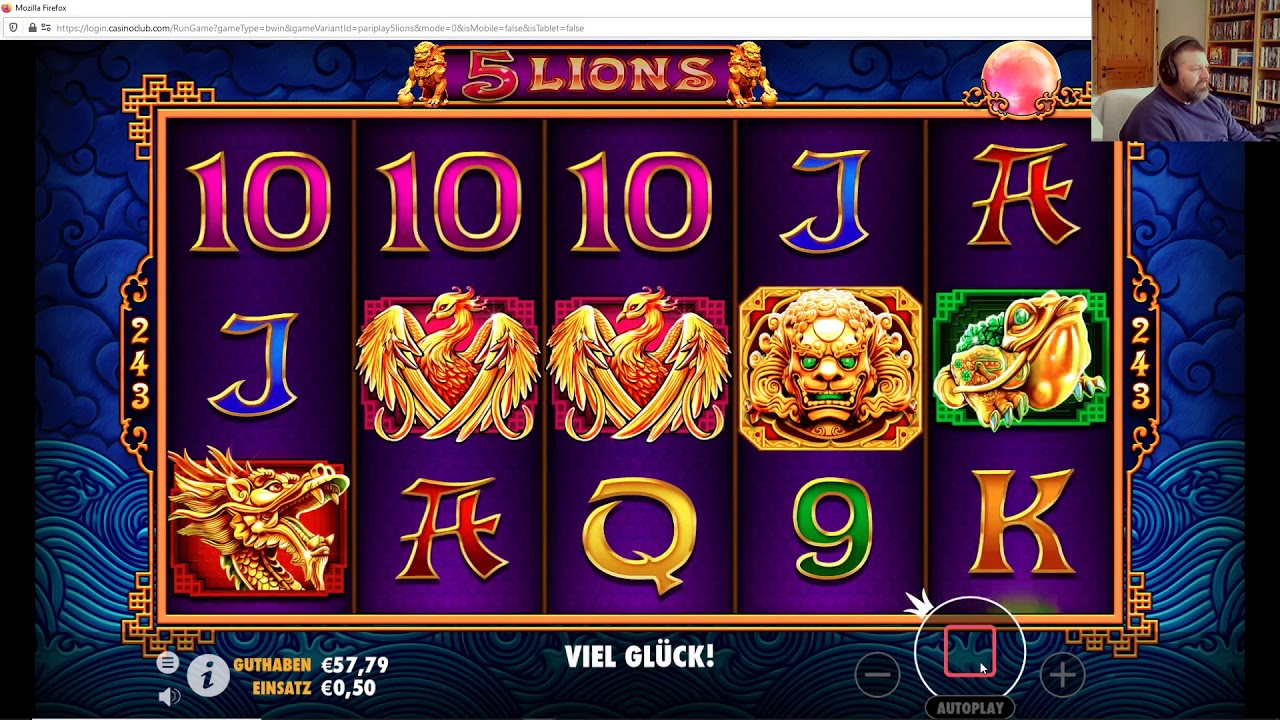 Online Casino Club - 5 Lions - YouTube