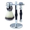 Double edge butterfly safety razor with brush and big stand sets SRB-583 BLACK