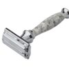 Double Edge Butterfly Safety Razor SS-95 (Marble White) - Image 3