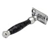 Twist to open safety razor 100% Brass Metal Platinum-81 marble Black - Image 3