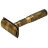 Double Edge 4 pieces travel Safety Razor (Close Comb, antique brass)