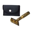 Double Edge 4 pieces travel Safety Razor (Close Comb, antique brass) - Image 2