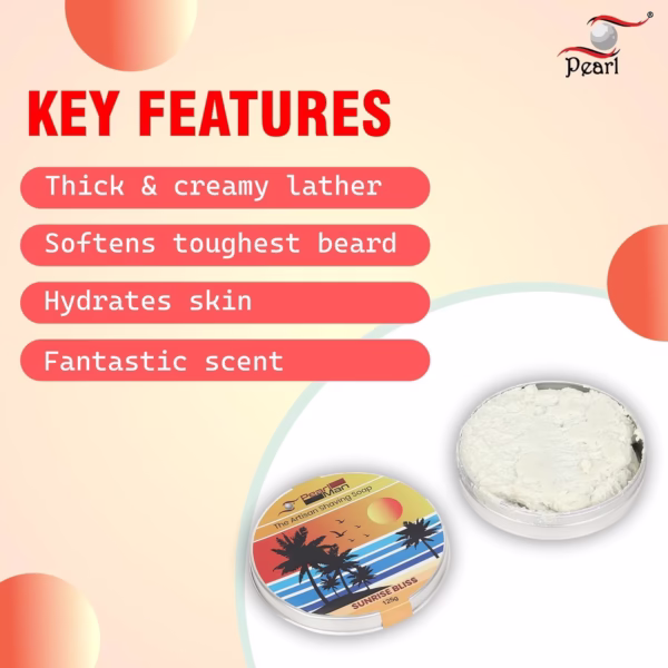 The artisan shaving soap  PMSS-31 (Sunrise Bliss) - Image 6