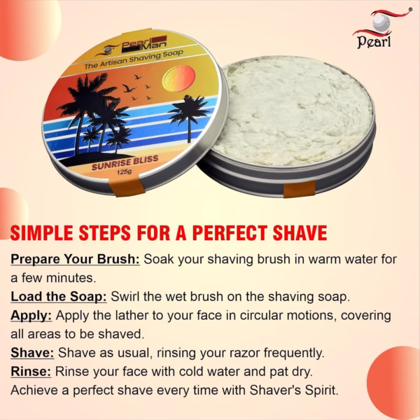 The artisan shaving soap  PMSS-31 (Sunrise Bliss) - Image 9