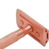 Pearl Shaving Double Edge Safety Razor SS-01 Rose Gold - Image 3
