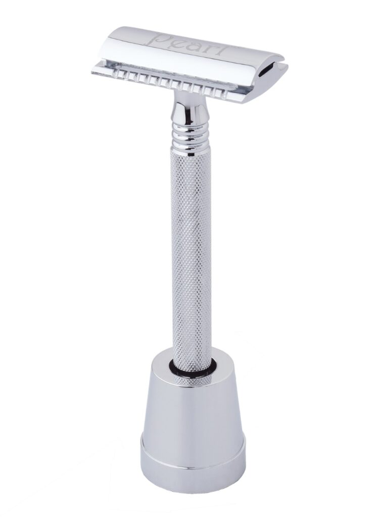 Pearl Double Edge Safety Razor SS-01 Close Comb with Razor Stand - Best ...