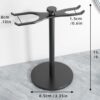 Razor & brush Holder Stand SST-05 Full Black - Image 3