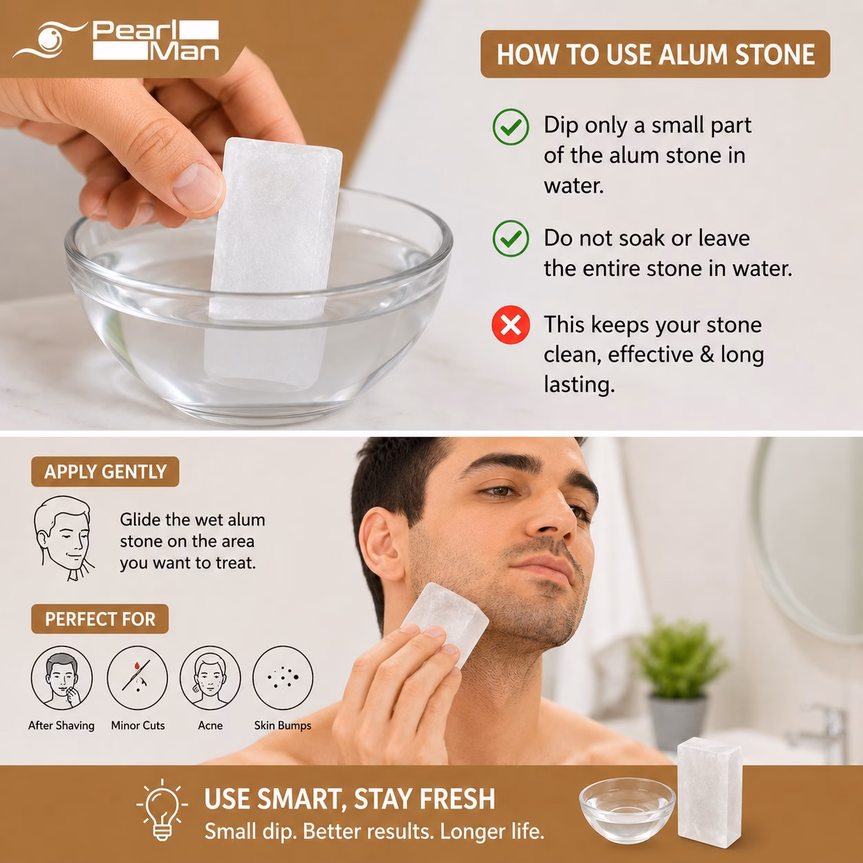 Shaving alum Stone block for after shaving(100gm)(Pack of 1) - Image 8