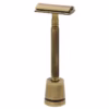 Double Edge safety SS-01 with stand Antique Brass