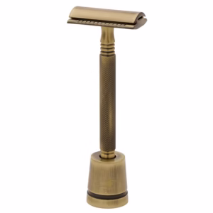 Double Edge safety   SS-01 with stand (Antique Brass)