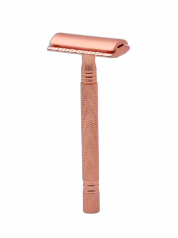 Double Edge safety   SS-01 with stand Rose Gold - Image 2