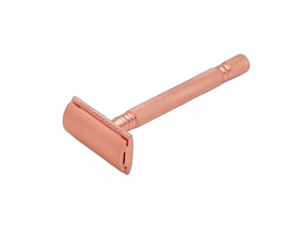 Double Edge safety   SS-01 with stand Rose Gold - Image 3